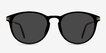 Monroe Black Silver Plastic, MetalSunglass Frames from EyeBuyDirect, Front View