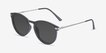 Monroe Black Silver Plastic, MetalSunglass Frames from EyeBuyDirect, Angle View
