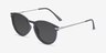 Monroe Black Silver Plastic-metalSunglass Frames from EyeBuyDirect, Angle View