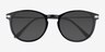 Monroe Black Silver Plastic-metalSunglass Frames from EyeBuyDirect, Closed View