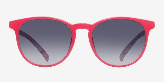 Deja Vu Pink PlasticSunglass Frames from EyeBuyDirect, Front View