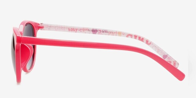 Deja Vu Pink PlasticSunglass Frames from EyeBuyDirect, Side View