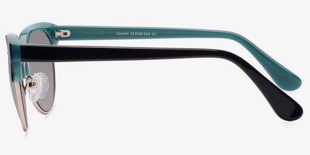 Carven Black PlasticSunglass Frames from EyeBuyDirect, Side View