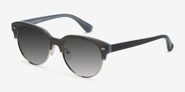 Carven Gris PlastiqueSoleil de Lunette de vue d'EyeBuyDirect, Vue d'Angle