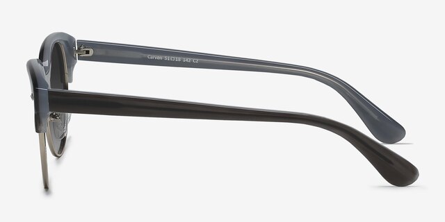 Carven Gris PlastiqueSoleil de Lunette de vue d'EyeBuyDirect, Vue de Côté