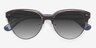 Carven Gris PlastiqueSoleil de Lunette de vue d'EyeBuyDirect, Vue Rapprochée