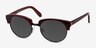 Simone Red PlasticSunglass Frames from EyeBuyDirect, Angle View