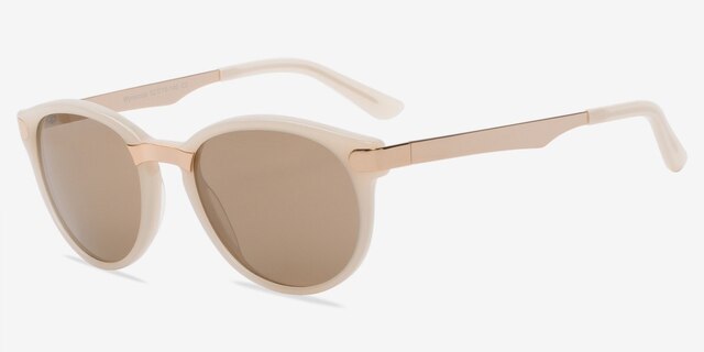 Wynwood Ivory PlasticSunglass Frames from EyeBuyDirect, Angle View