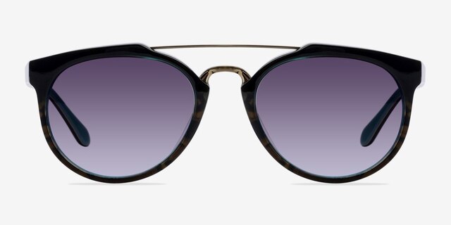 Paloma Blue & Tortoise PlasticSunglass Frames from EyeBuyDirect, Front View