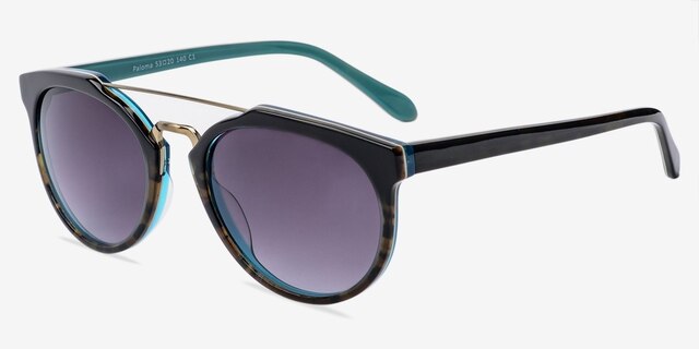 Paloma Blue & Tortoise PlasticSunglass Frames from EyeBuyDirect, Angle View