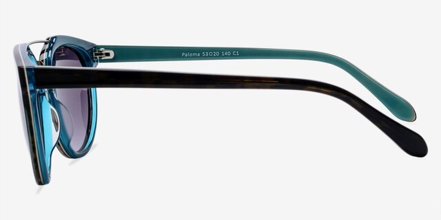 Paloma Blue & Tortoise PlasticSunglass Frames from EyeBuyDirect, Side View