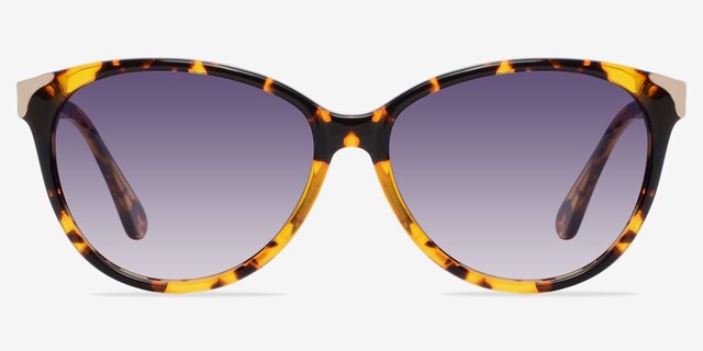 Nizhny Golden & Tortoise PlasticSunglass Frames from EyeBuyDirect, Front View
