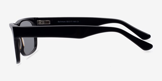 Baltimore Black AcetateSunglass Frames from EyeBuyDirect, Side View