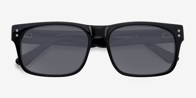 Baltimore Black AcetateSunglass Frames from EyeBuyDirect, Closed View