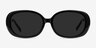 Lauren Black Acetate-metalSunglass Frames from EyeBuyDirect, Front View