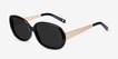 Lauren Black Acetate, MetalSunglass Frames from EyeBuyDirect, Angle View