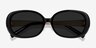Lauren Black Acetate-metalSunglass Frames from EyeBuyDirect, Closed View