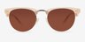 The Hamptons Matte Beige Acetate-metalSunglass Frames from EyeBuyDirect, Front View