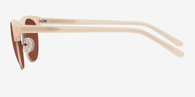 The Hamptons Matte Beige Acetate-metalSunglass Frames from EyeBuyDirect, Side View