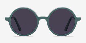 Alena Vert Acétate Soleil de Lunette de vue d'EyeBuyDirect, Vue de Face