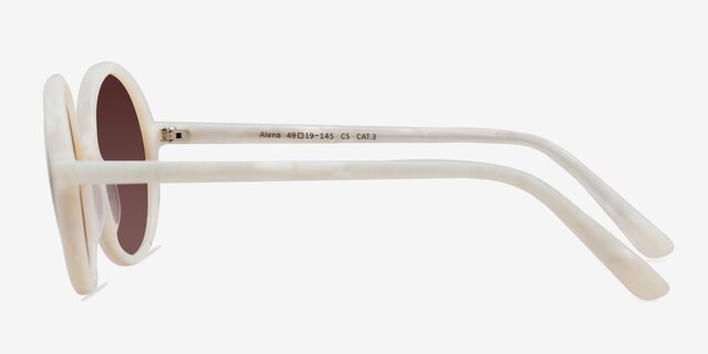 Alena White AcetateSunglass Frames from EyeBuyDirect, Side View