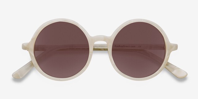 Alena White AcetateSunglass Frames from EyeBuyDirect, Closed View