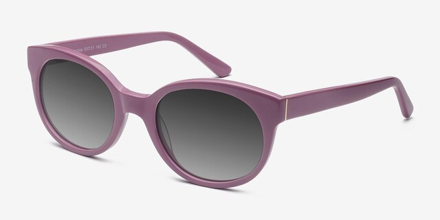 Matilda Purple AcetateSunglass Frames from EyeBuyDirect, Angle View