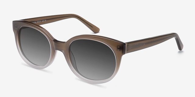 Matilda Brown AcetateSunglass Frames from EyeBuyDirect, Angle View