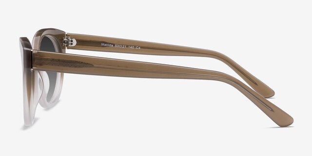 Matilda Brown AcetateSunglass Frames from EyeBuyDirect, Side View
