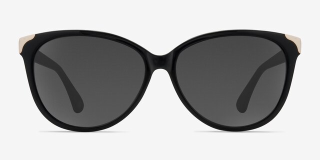 Lima Black AcetateSunglass Frames from EyeBuyDirect, Front View