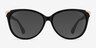 Lima Black AcetateSunglass Frames from EyeBuyDirect, Front View
