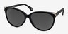 Lima Black AcetateSunglass Frames from EyeBuyDirect, Angle View