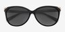 Lima Black AcetateSunglass Frames from EyeBuyDirect, Closed View