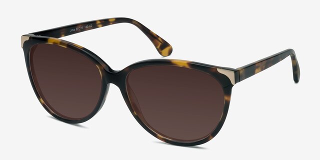 Lima Tortoise AcetateSunglass Frames from EyeBuyDirect, Angle View