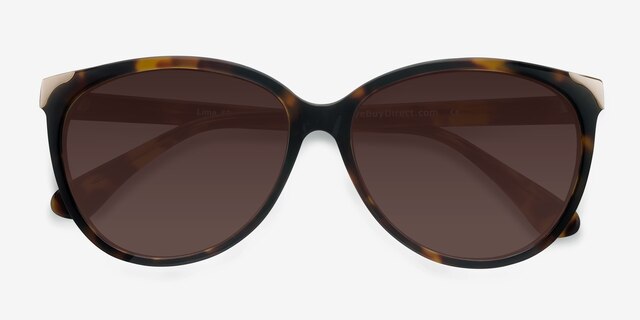 Lima Tortoise AcetateSunglass Frames from EyeBuyDirect, Closed View