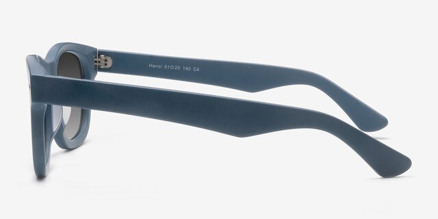 Hanoi Matte Blue AcetateSunglass Frames from EyeBuyDirect, Side View