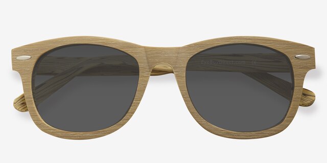 Hanoi Oak AcetateSunglass Frames from EyeBuyDirect, Closed View