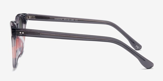 Shadow Granite & Rose AcetateSunglass Frames from EyeBuyDirect, Side View