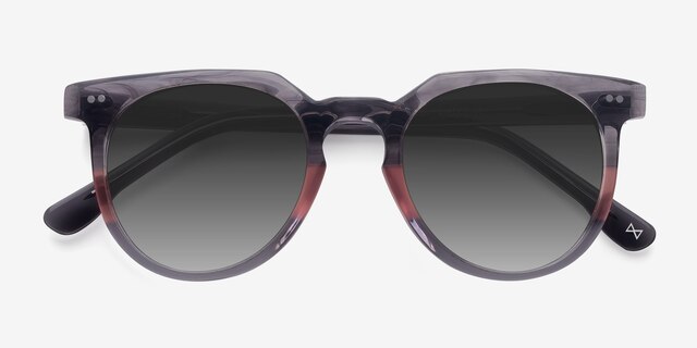 Shadow Granite & Rose AcetateSunglass Frames from EyeBuyDirect, Closed View