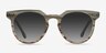 Shadow Striped Mint AcetateSunglass Frames from EyeBuyDirect, Front View