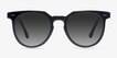 Shadow Jet Black AcetateSunglass Frames from EyeBuyDirect, Front View