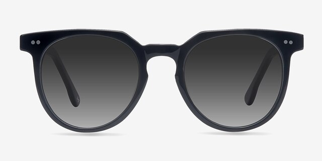 Shadow Jet Black AcetateSunglass Frames from EyeBuyDirect, Front View