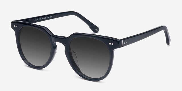 Shadow Jet Black AcetateSunglass Frames from EyeBuyDirect, Angle View