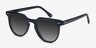 Shadow Jet Black AcetateSunglass Frames from EyeBuyDirect, Angle View