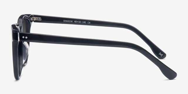 Shadow Jet Black AcetateSunglass Frames from EyeBuyDirect, Side View