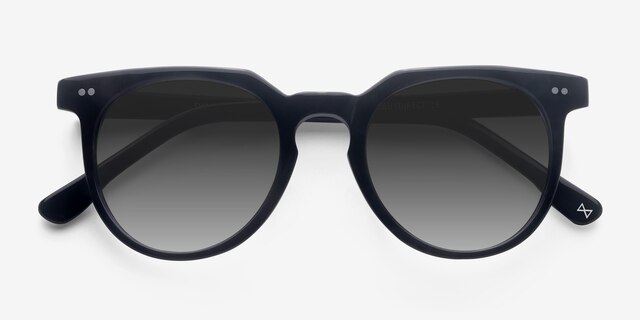Shadow Jet Black AcetateSunglass Frames from EyeBuyDirect, Closed View