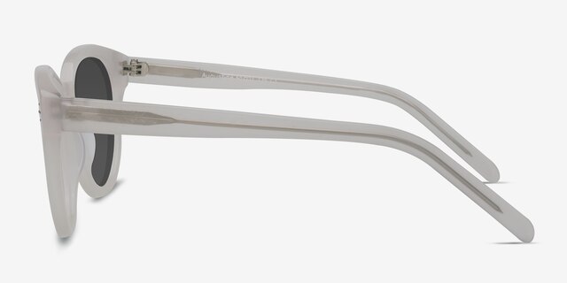 Augustine White Clear AcetateSunglass Frames from EyeBuyDirect, Side View