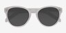 Augustine White Clear AcetateSunglass Frames from EyeBuyDirect, Closed View