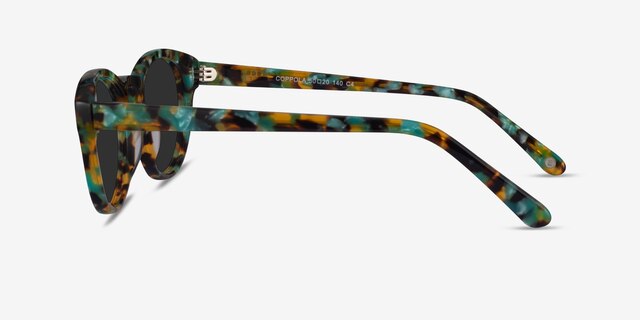 Coppola Green Tortoise AcetateSunglass Frames from EyeBuyDirect, Side View
