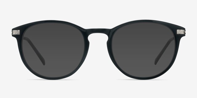 Monroe Black Plastic-metalSunglass Frames from EyeBuyDirect, Front View